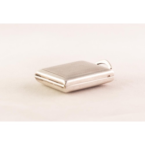 1 - LADY'S VINTAGE ROLLS SWISS SILVER OBLONG BAG SHAPED TRAVEL WATCH with Swiss 15 jewels mechanical mov... 