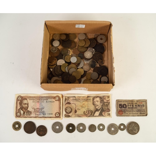 74 - SELECTION OF EIGHTEENTH CENTURY AND LATER EUROPEAN AND WORLD COINS, includes Republica de Panama sil... 