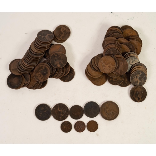 97 - SELECTION OF EARLY NINETEENTH CENTURY TO EARLY TWENTIETH CENTURY G.B. COPPER COINS mainly pennies to... 