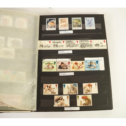 237 - THREE ACE STAMP ALBUMS  containing a collection of used and unused GB stamps George V to approx 1985... 