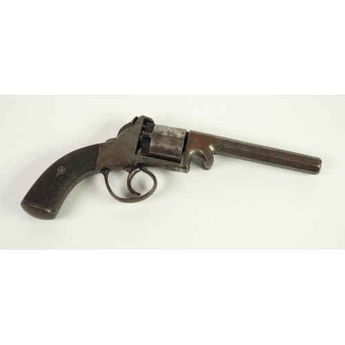 127 - 19th Century FIVE-SHOT BLACK POWDER UNMARKED, BUT PROBABLY, WEBLEY SELF-COCKING PERCUSSION REVOLVER,... 