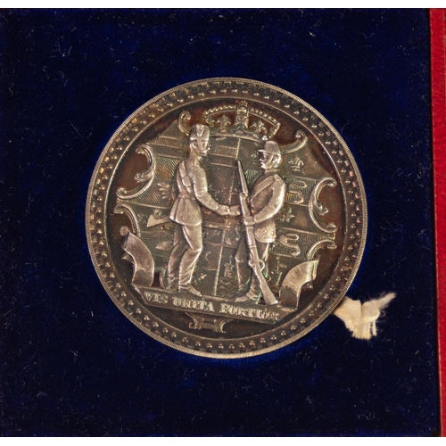120 - STERLING SILVER 19th CENTURY DOMINION OF CANADA RIFLE ASSOCIATION MEDALLION, dated 1868 to reverse, ... 