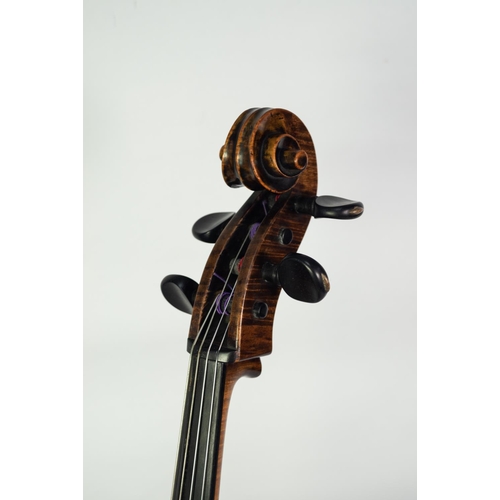 33 - LATE 18th/EARLY 19th CENTURY CELLO, labelled Johannes Florenus Guidantus, with 29 1/2in (75cm) one p... 