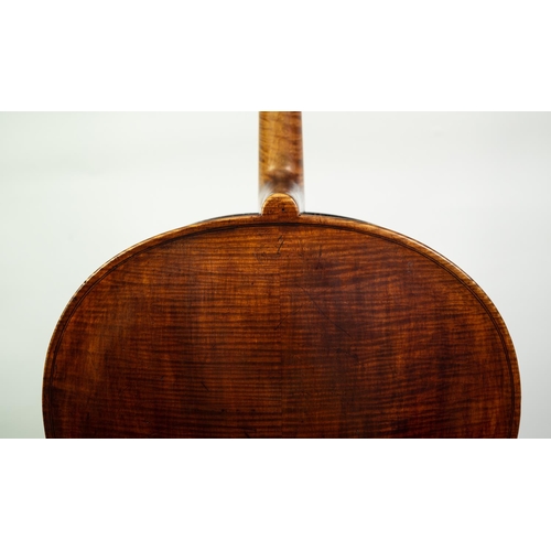 33 - LATE 18th/EARLY 19th CENTURY CELLO, labelled Johannes Florenus Guidantus, with 29 1/2in (75cm) one p... 