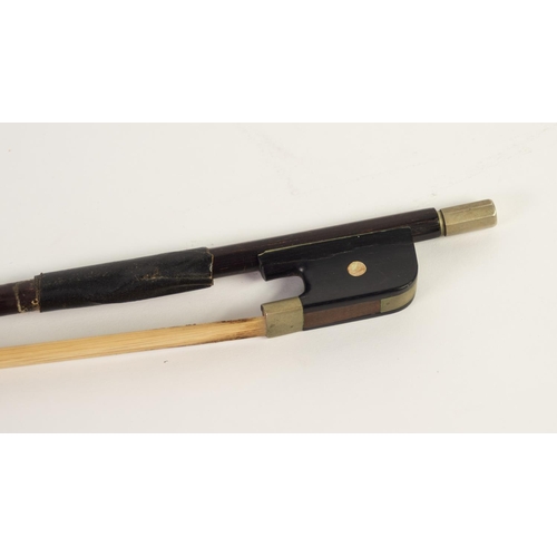 37 - NICKEL MOUNTED CELLO BOW, with ironwood stick
