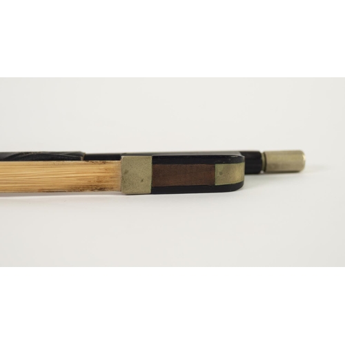 37 - NICKEL MOUNTED CELLO BOW, with ironwood stick