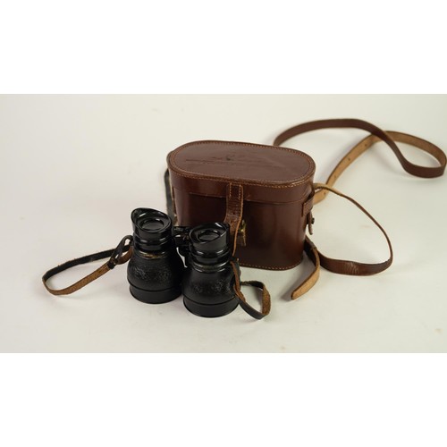 114 - PAIR OF TWENTIETH CENTURY PROBABLY MILITARY ISSUE 'NIGHT USE BINOCULARS' with overlarge, 2