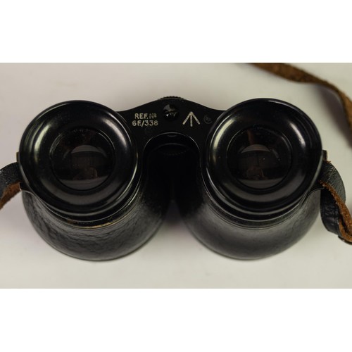 114 - PAIR OF TWENTIETH CENTURY PROBABLY MILITARY ISSUE 'NIGHT USE BINOCULARS' with overlarge, 2