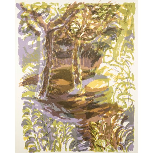 47 - NORMAN JAQUES (1922-2014) TWO ARTIST SIGNED LIMITED EDITION COLOUR PRINTS‘Woodland’, (3/10) 32 ½” x ... 