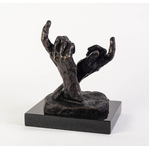 120 - ROLF HARRIS (b. 1930)LIMITED EDITION BRONZE SCULPTURE‘Intuition’, (197/595) with certificate 11 ¼” (... 