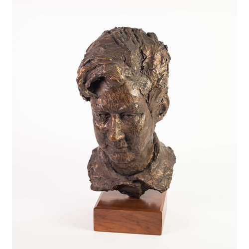 91 - SAMUEL TONKISS (1909-1992)PLASTER BUSTPossibly a self portraitSigned to the back of the collar16” (4... 