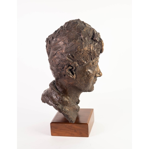 91 - SAMUEL TONKISS (1909-1992)PLASTER BUSTPossibly a self portraitSigned to the back of the collar16” (4... 