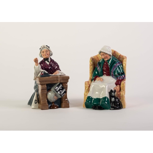 108 - TWO ROYAL DOULTON CHINA FIGURES, ‘SCHOOLMARM’, HN2223, and ‘FORTY WINKS’, HN1974, (2)