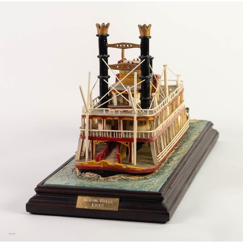 96 - HOWARD GORST (b.1955) DETAILED AND PAINTED CERAMIC MODELPaddle Steamer, Kersal Belle, 1992 Attribute... 