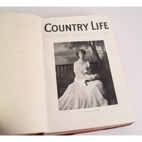 36 - COUNTRY LIFE magazine Vol 16, July to December 1904 (issue 391 to issue 417), large folio size bound... 