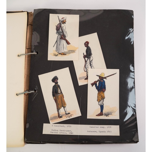 63 - PETER ABBOTT - An original MANUSCRIPT book titled, African Armies History Organization and Uniforms.... 