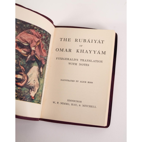 70 - FITZGERALD - The Rubiyat of OMAR KHAYYAM, Nimmo’s Edition, Edinburgh, illus Alice Ross, velvet Persi... 