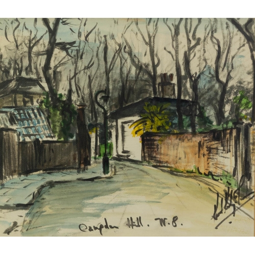 339 - UNATRIBUTED (TWENTIETH CENTURY) WATERCOLOUR DRAWING ‘Campden Hill. W.8’ Signed and titled 8 ¼” x 9 ½... 