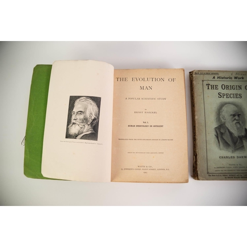 97 - NATURAL HISTORY. Charles Darwin - The Origins of Species, pub Watts & Co 1903, pb. This is numbe... 