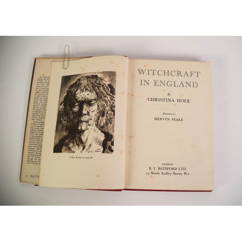 119 - WITCHCRAFT FOLK-LORE. Christina Hole - Witchcraft in England, pub Batsford, first published 1945, il... 