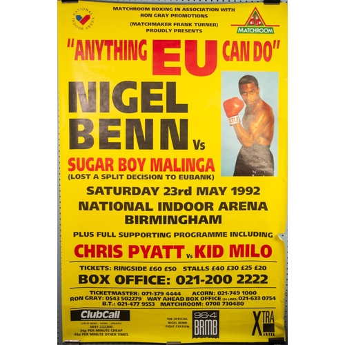 85 - LARGE PROMOTIONAL COLOUR POSTER FOR THE BIRMINGHAM NATIONAL INDOOR ARENA AND MATCHROOM BOXING NIGEL ... 