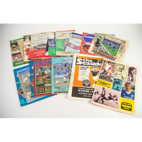 67 - INTERESTING SELECTION OF FOOTBALL PROGRAMMES AND RELATED EPHEMERA, earlier programmes to include; F.... 
