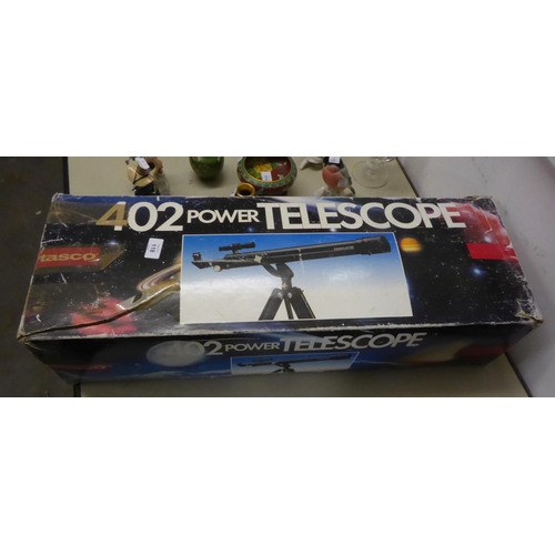 118 - TASCO 402 POWER TELESCOPE, boxed