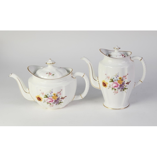 48 - ROYAL CROWN DERBY CHINA 'DERBY POSIES' PATTERN TEA AND COFFEE SERVICE FORMERLY FOR 12 AND SIX PERSON... 