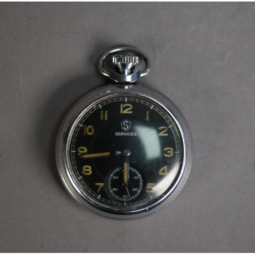 26 - THREE STOP WATCHES WITH MECANICAL MOVEMENT and chromed metal cases, makers Servies, Ingersoll & ... 