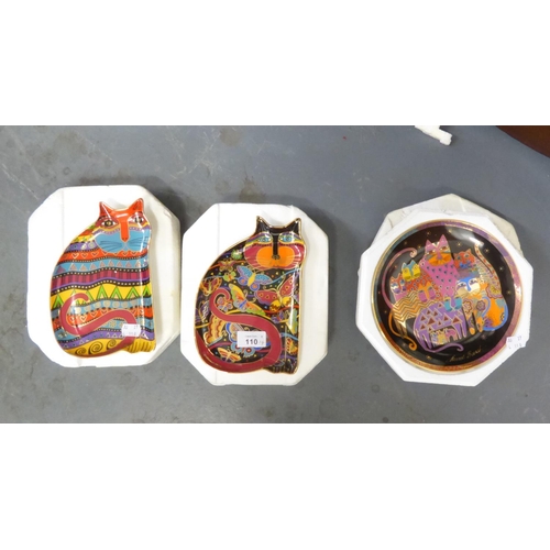 110 - ROYAL DOULTON FOR FRANKLIN MINT, SET OF FOURTEEN LIMITED EDITION PORCELAIN CAT PLATES BY LAUREL BURC... 