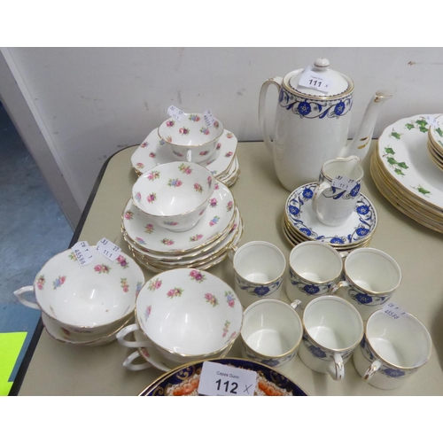 111 - FOLEY CHINA COFFEE SET OF 14 PIECES AND A TUSCAN CHINA TEA SERVICE, 18 PIECES