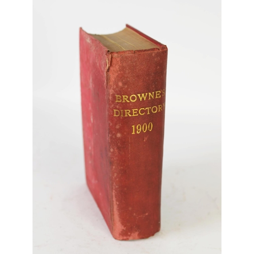 270 - T.B. BROWNS 'THE ADVERTISERS A.B.C. DIRECTORY', the Standard Advertisement Press Directory 1900, red... 