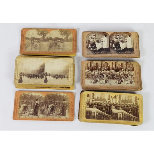 53 - SELECTION OF 37 LATE 19th CENTURY AMERICAN INTEREST and other PHOTOGRAPHIC STEREOSCOPIC SLIDES, toge... 