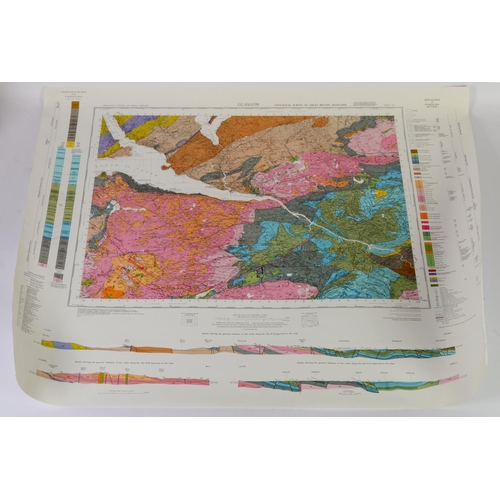 87 - LARGE SELECTION OF APPROXIMATELY 180 WORLD GEOLOGICAL SURVEY MAPS, mainly printed in colours, showin... 