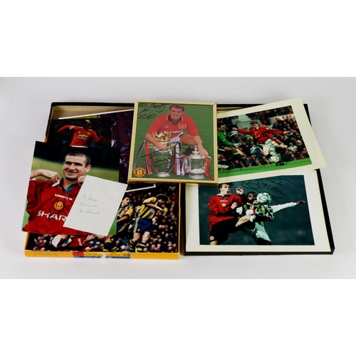 126 - CIRCA 1990s MANCHESTER UNITED RELATED AUTOGRAPHED COLOUR PHOTOGRAPHS and other EPHMERA, to include p... 