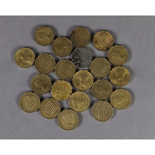 11 - SELECTION OF VICTORIAN AND LATER PRE-DECIMAL COPPER AND SILVER COINAGE, to include 6 George V silver... 