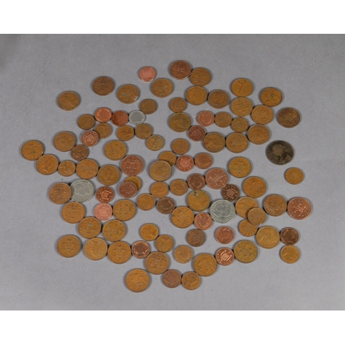 11 - SELECTION OF VICTORIAN AND LATER PRE-DECIMAL COPPER AND SILVER COINAGE, to include 6 George V silver... 