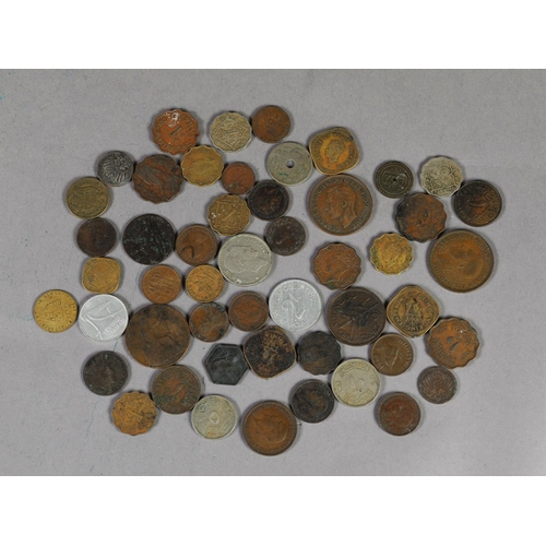 11 - SELECTION OF VICTORIAN AND LATER PRE-DECIMAL COPPER AND SILVER COINAGE, to include 6 George V silver... 