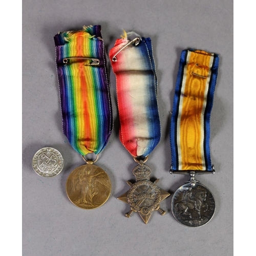 33 - THREE WORLD WAR I MEDALS AWARDED TO 42935 Pte W. Eastwood RAMC, viz 1914 - 18 War Medal, 1914 - 15 S... 