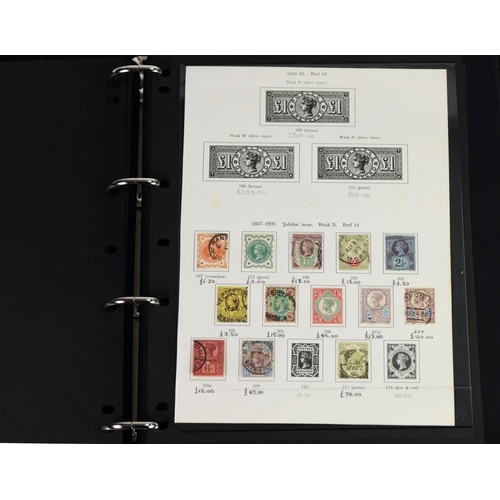 97 - G.B. A BLUE HAGNER BINDER HOUSING A MINT AND USED COLLECTION, QV - QE11, all the basic definitive se... 