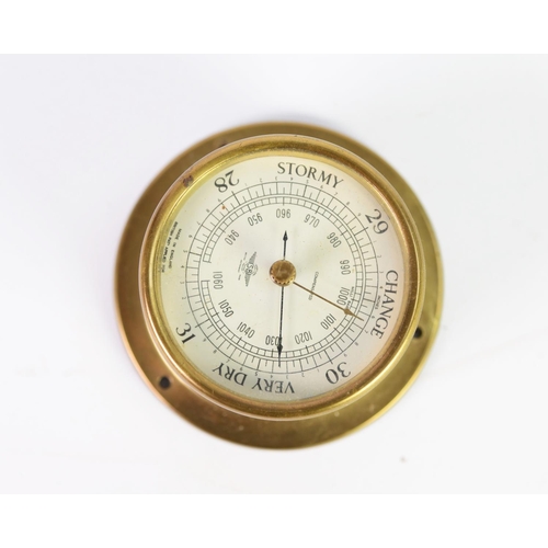 59 - PHBN, FRENCH ‘HOLOSTERIC BAROMETER’ MADE FOR F.M. MOORE, DUBLIN- BELFAST, 5” (12.7cm) diameter, toge... 