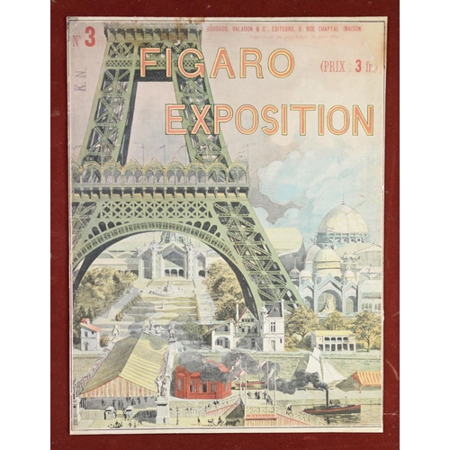 228 - UNIVERSAL EXHIBITION, PARIS 1889 - PANORAMIC COLOUR PRINT, 19” x 24” (48.2cm x 61cm), framed and gla... 