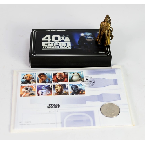 21 - BOXED SET OF THRE STAR WARS EMPIRE STRIKES BACK LIMITED EDITION COLLECTORS COINS, No 0413 of 2495; a... 