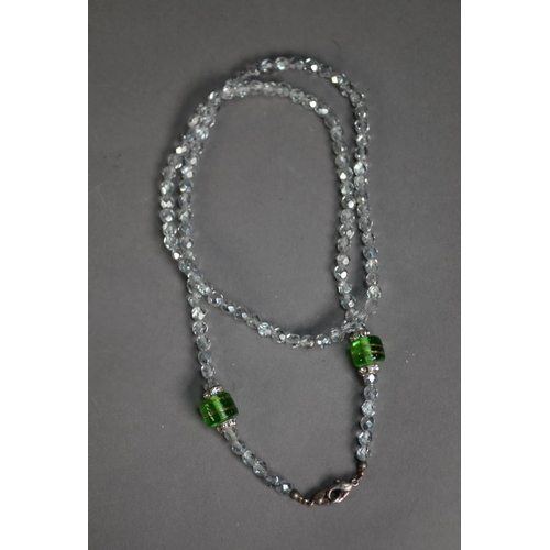 442 - LONG CRYSTAL BEAD NECKLACE