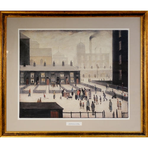 92 - AFTER L.S. LOWRY (1887-1976) LIMITED EDITION COLOUR PRINT‘The Removal’, (216/1000) 17” x 21” (43.2cm... 