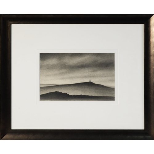 37 - TREVOR GRIMSHAW (1947-2001) PENCIL DRAWING The Cenotaph, Werneth Low Signed 5” x 9” (12.7cm x 22.9cm... 