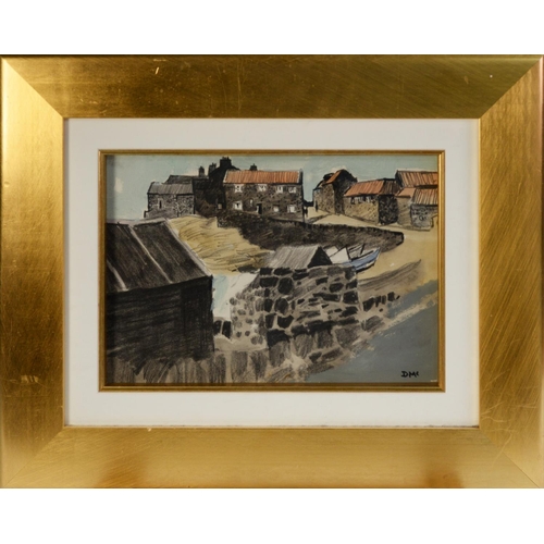 105 - DONALD MCINTYRE (1923-2009) MIXED MEDIA‘Craster’ Initialled, titled, attributed and dated May 74 in ... 