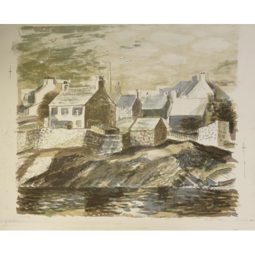 60 - NORMAN JAQUES (1922-2014)TWO LIMITED EDITION COLOUR PRINTS‘Moelfre Bay’, (11/15) Signed 22” x 27 ½” ... 