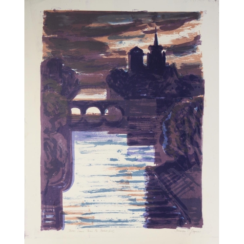 62 - NORMAN JAQUES (1922-2014)TWO LIMITED EDITION COLOUR PRINTS ‘Notre Dame, Paris’, (11/15) Signed Artis... 