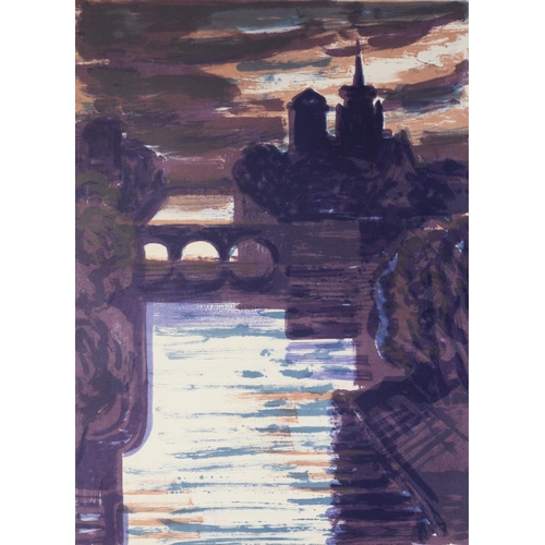 62 - NORMAN JAQUES (1922-2014)TWO LIMITED EDITION COLOUR PRINTS ‘Notre Dame, Paris’, (11/15) Signed Artis... 